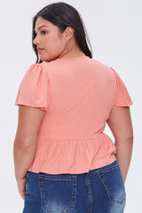 Plus Size Flounce Crop Top