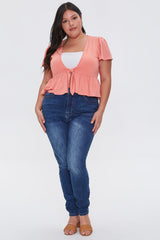 Plus Size Flounce Crop Top