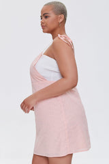 Plus Size Eyelet Pinafore Dress