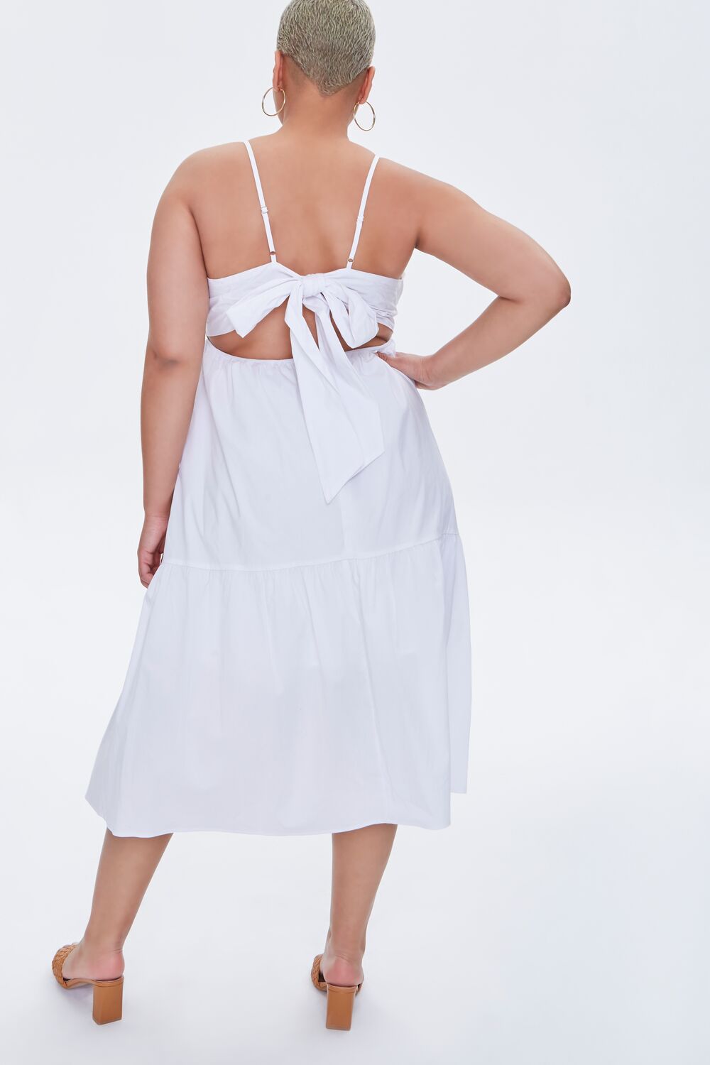 Plus Size Knotted Cutout Dress