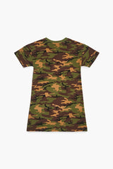 Girls Camo Print T-Shirt Dress (Kids)