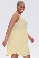 Plus Size Tiered Mini Dress