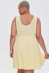 Plus Size Tiered Mini Dress