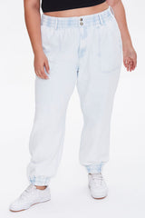 Plus Size Denim Joggers
