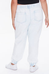 Plus Size Denim Joggers