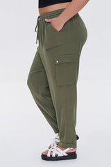 Plus Size Drawstring Cargo Pants