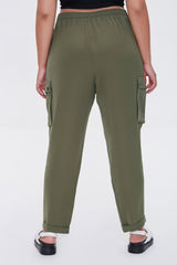 Plus Size Drawstring Cargo Pants