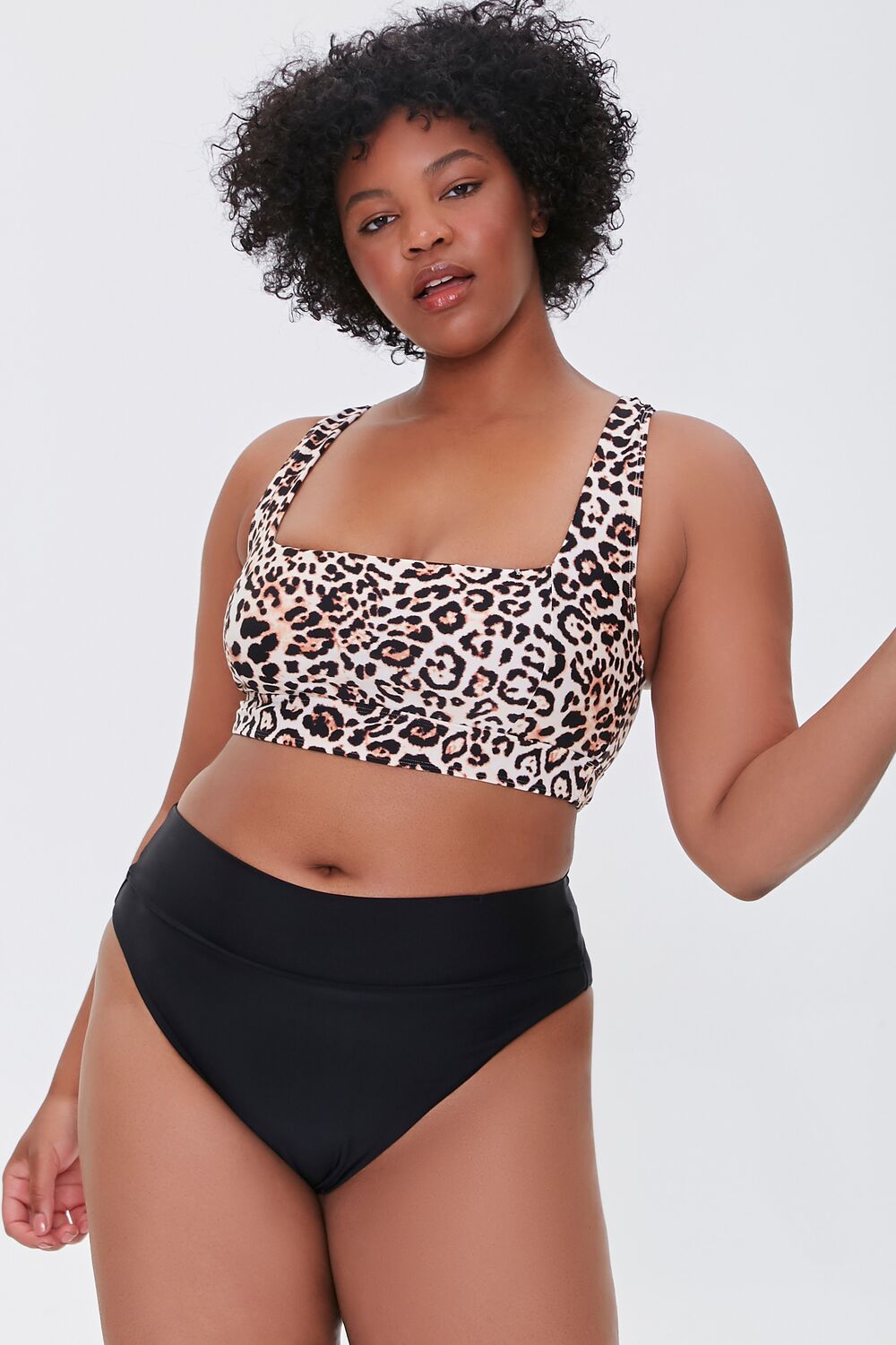 Plus Size High-Waist Bikini Bottoms