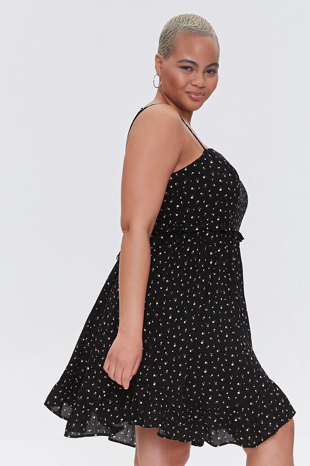 Plus Size Ditsy Floral Dress