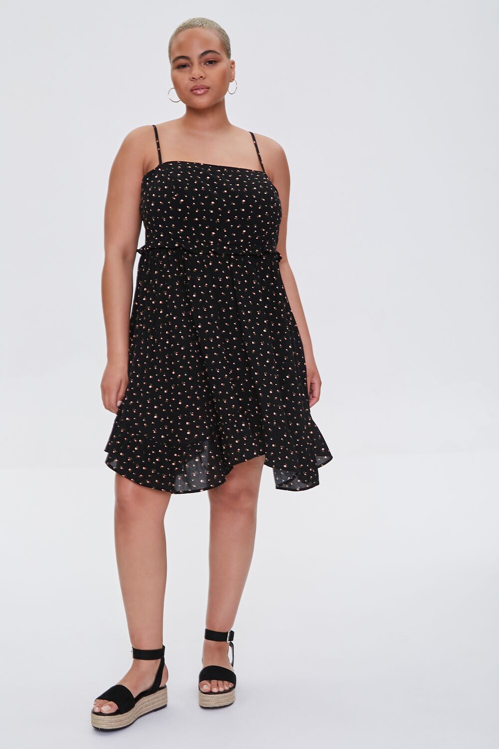Plus Size Ditsy Floral Dress