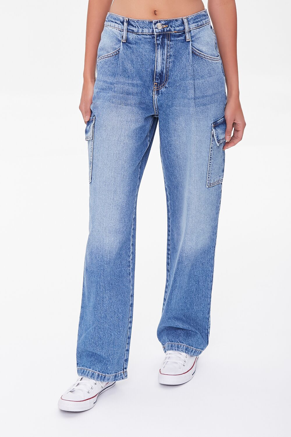Cargo Straight-Leg Jeans