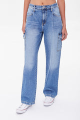 Cargo Straight-Leg Jeans