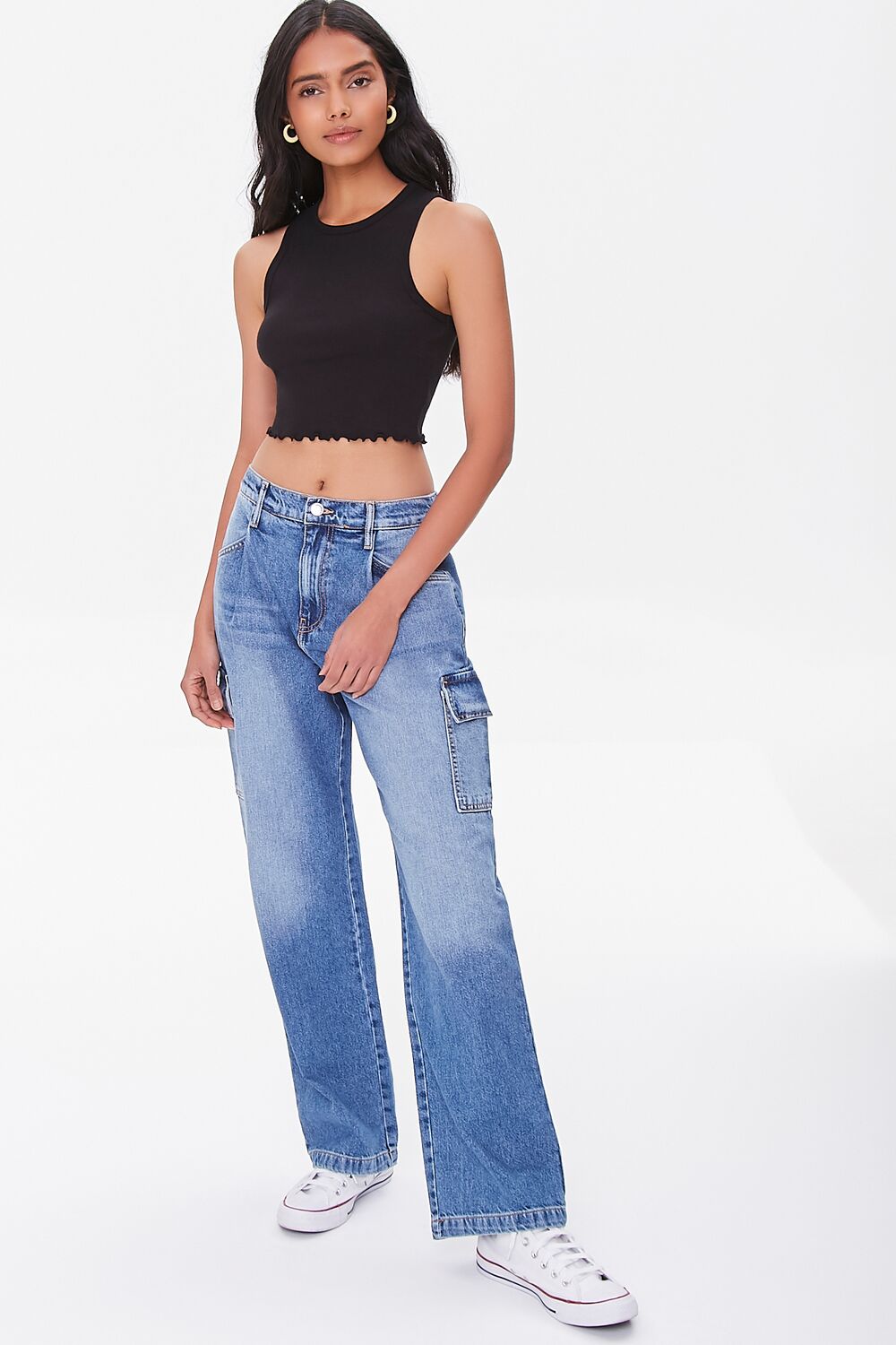 Cargo Straight-Leg Jeans