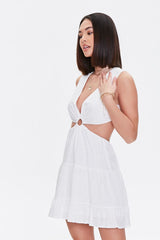 Cutout O-Ring Mini Dress
