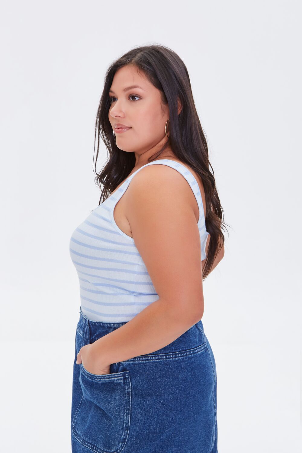 Plus Size Striped Tank Top
