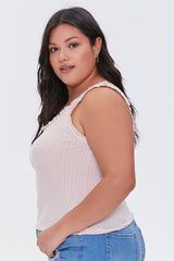 Plus Size Frayed Tank Top