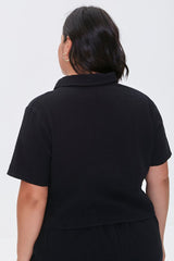 Plus Size Textured Shirt