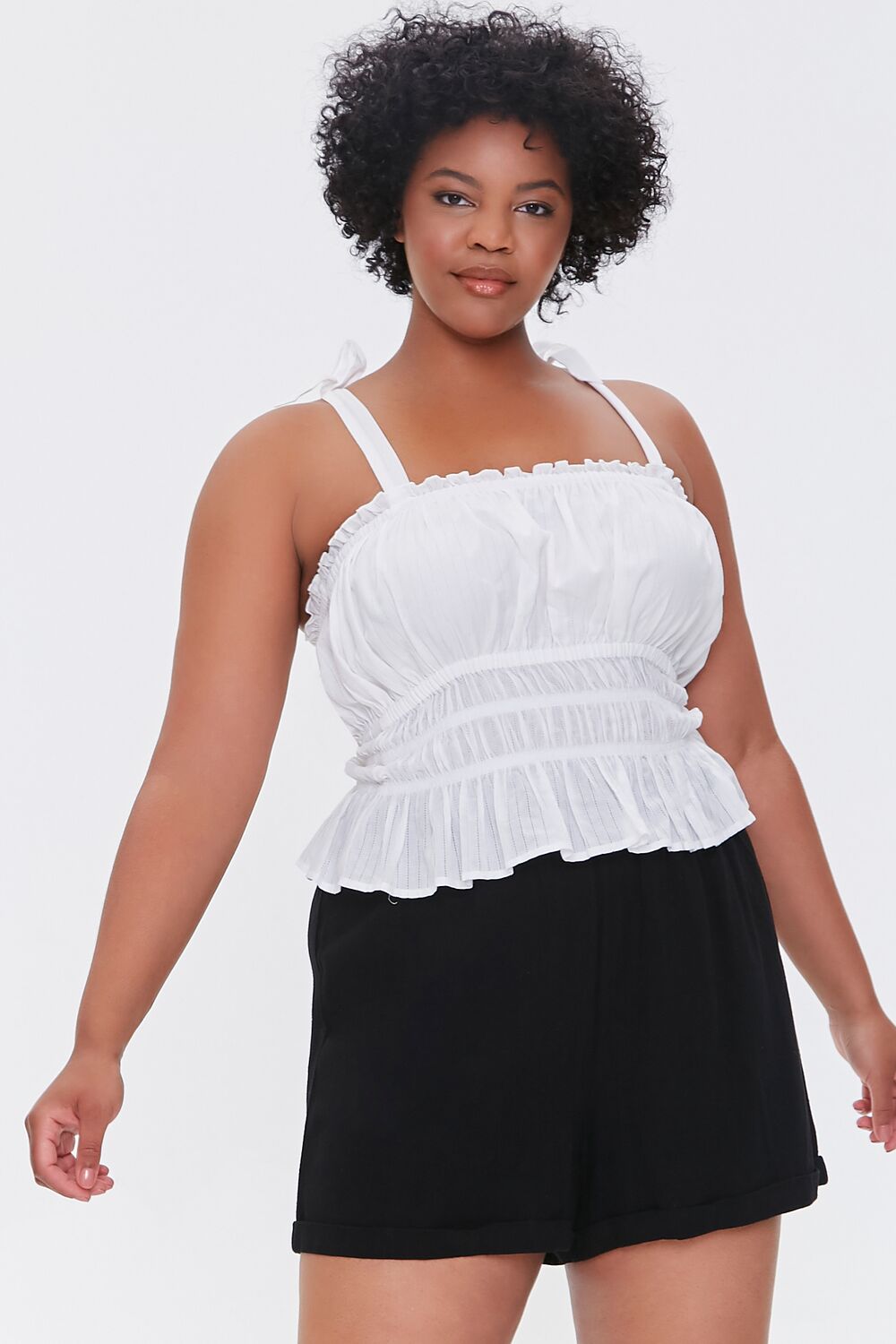 Plus Size Smocked Shorts