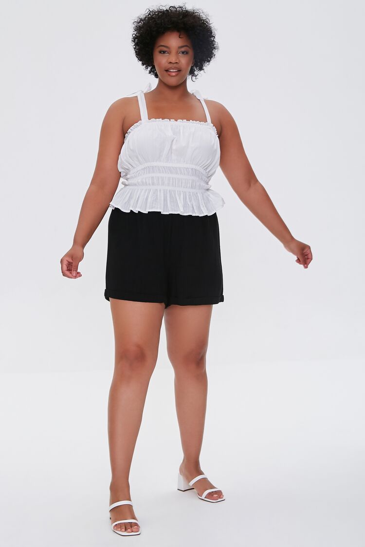 Plus Size Smocked Shorts