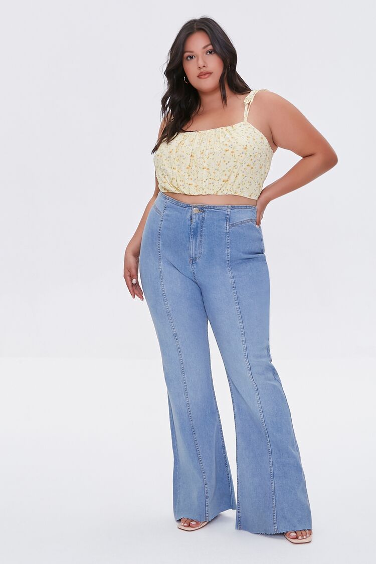 Plus Size High-Rise Flare Jeans