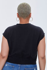 Plus Size Cap-Sleeve Tee
