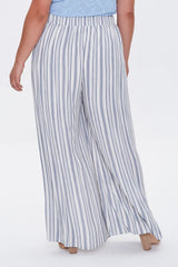 Plus Size Striped Palazzo Pants