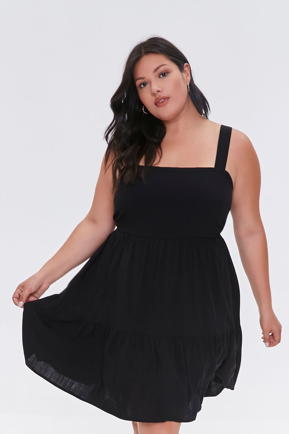 Plus Size Tiered Mini Dress