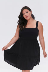 Plus Size Tiered Mini Dress