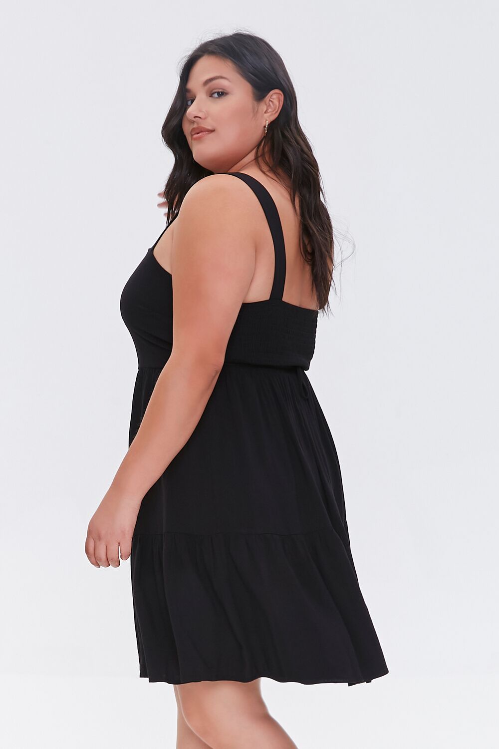 Plus Size Tiered Mini Dress