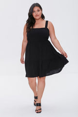 Plus Size Tiered Mini Dress