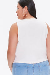 Plus Size Racing Graphic Muscle Tee