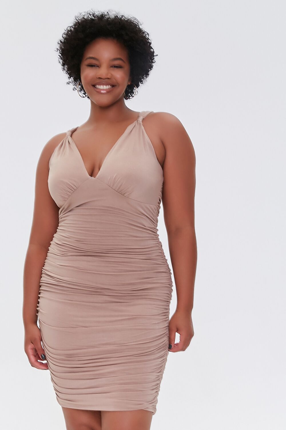 Plus Size Ruched Bodycon Dress