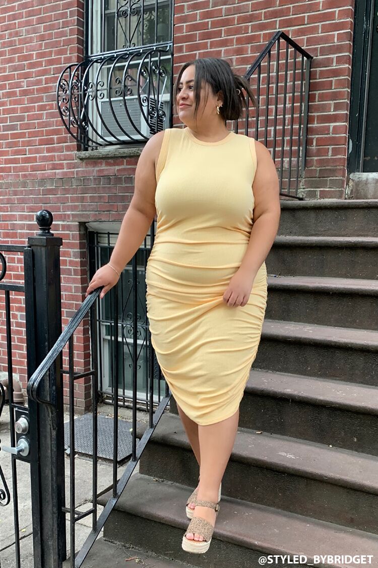 Plus Size Knee-Length Tank Dress