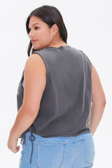 Plus Size Sun & Moon Graphic Muscle Tee