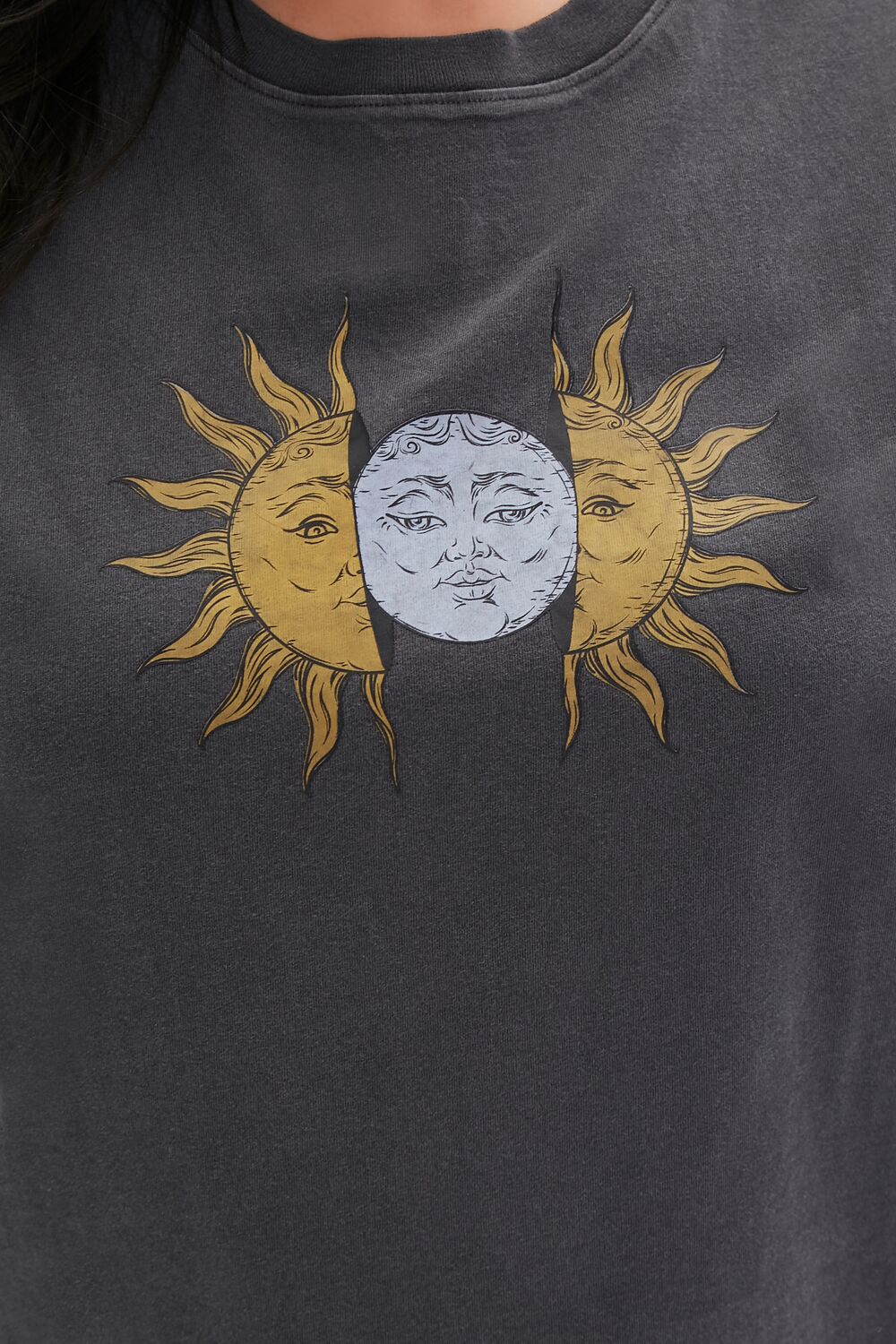 Plus Size Sun & Moon Graphic Muscle Tee