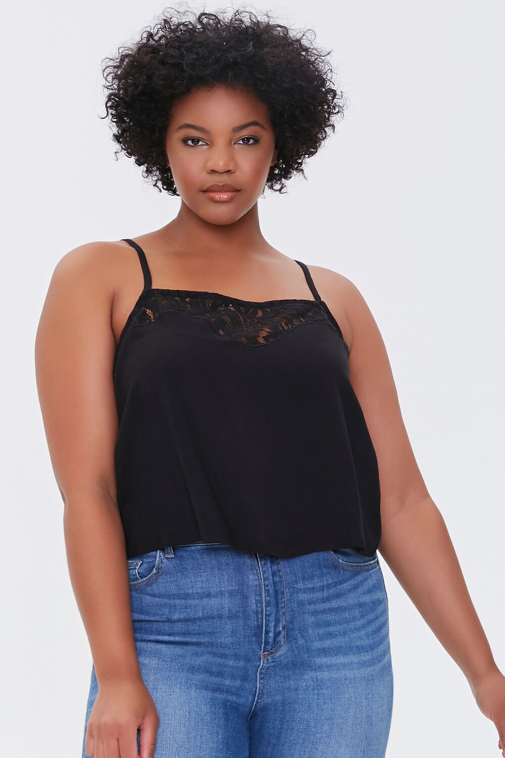 Plus Size Lace-Trim Cami