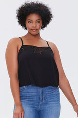 Plus Size Lace-Trim Cami