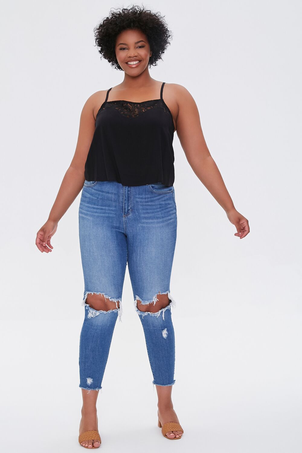 Plus Size Lace-Trim Cami