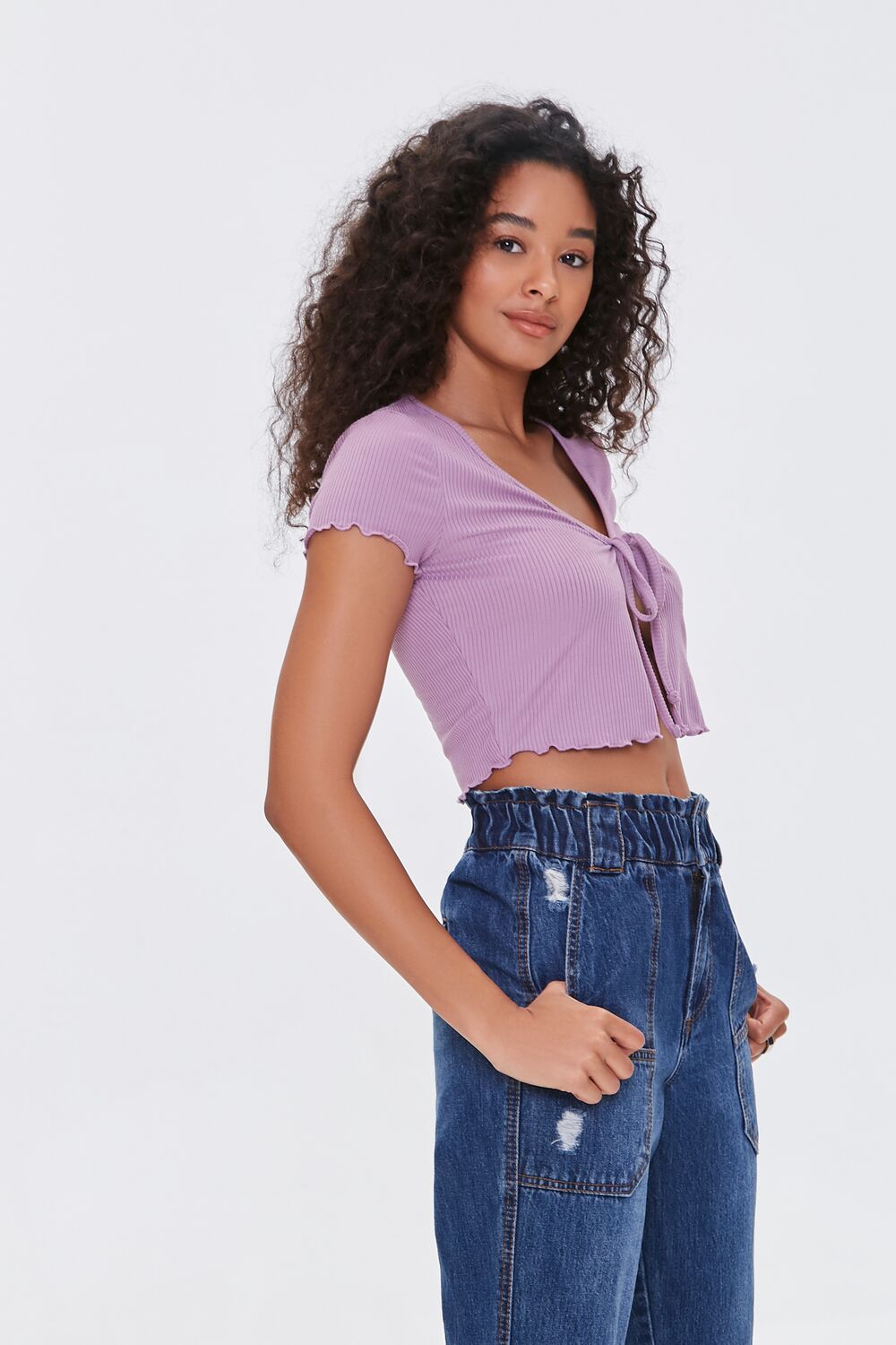 Split-Hem Lettuce-Edge Tee