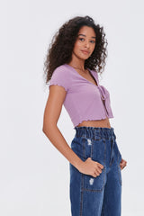 Split-Hem Lettuce-Edge Tee