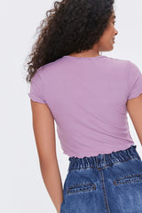 Split-Hem Lettuce-Edge Tee