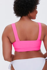 Plus Size Square-Neck Bikini Top