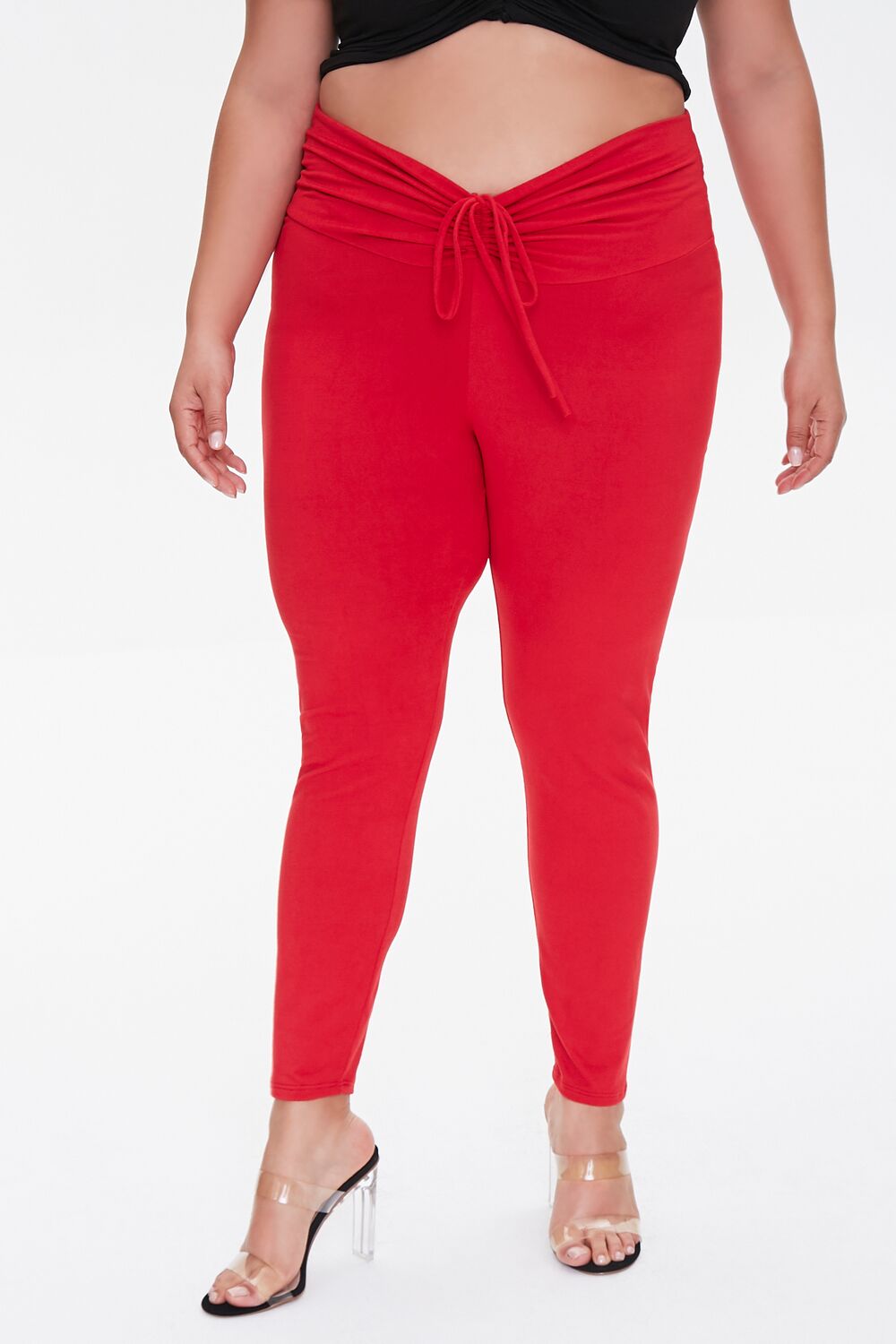 Plus Size Drawstring Leggings