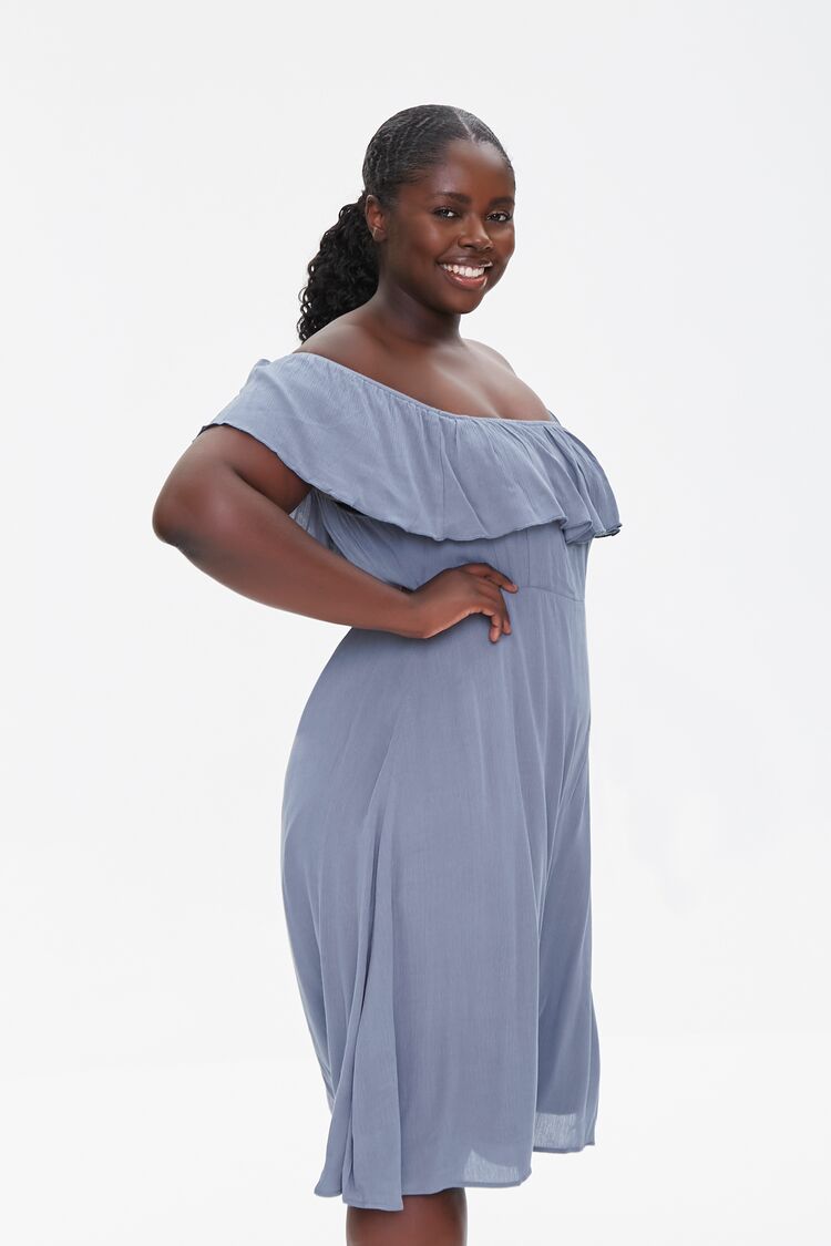 Plus Size Off-the-Shoulder Dress