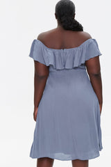Plus Size Off-the-Shoulder Dress