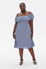 Plus Size Off-the-Shoulder Dress