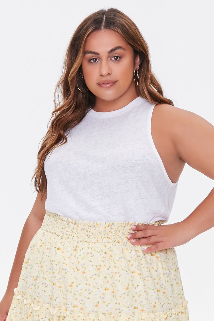 Plus Size Heathered Tank Top