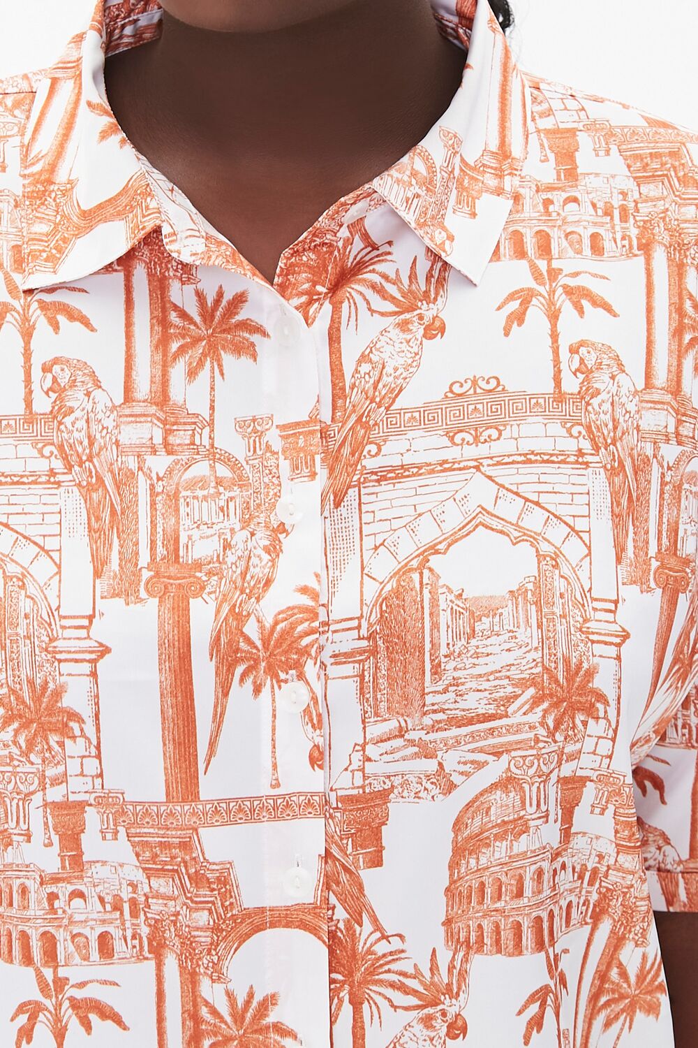 Plus Size Tropical Print Shirt