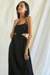 Smocked Cutout Maxi Dress