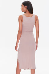 Ruched Drawstring Midi Dress